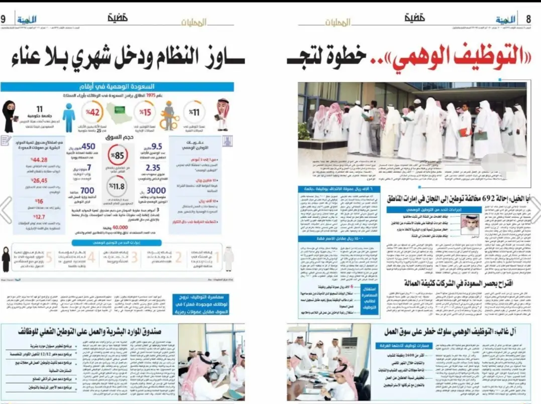 تحقيق صحفي بعنوان "التوظيف الوهمي خطوة لتجاوز النظام" 